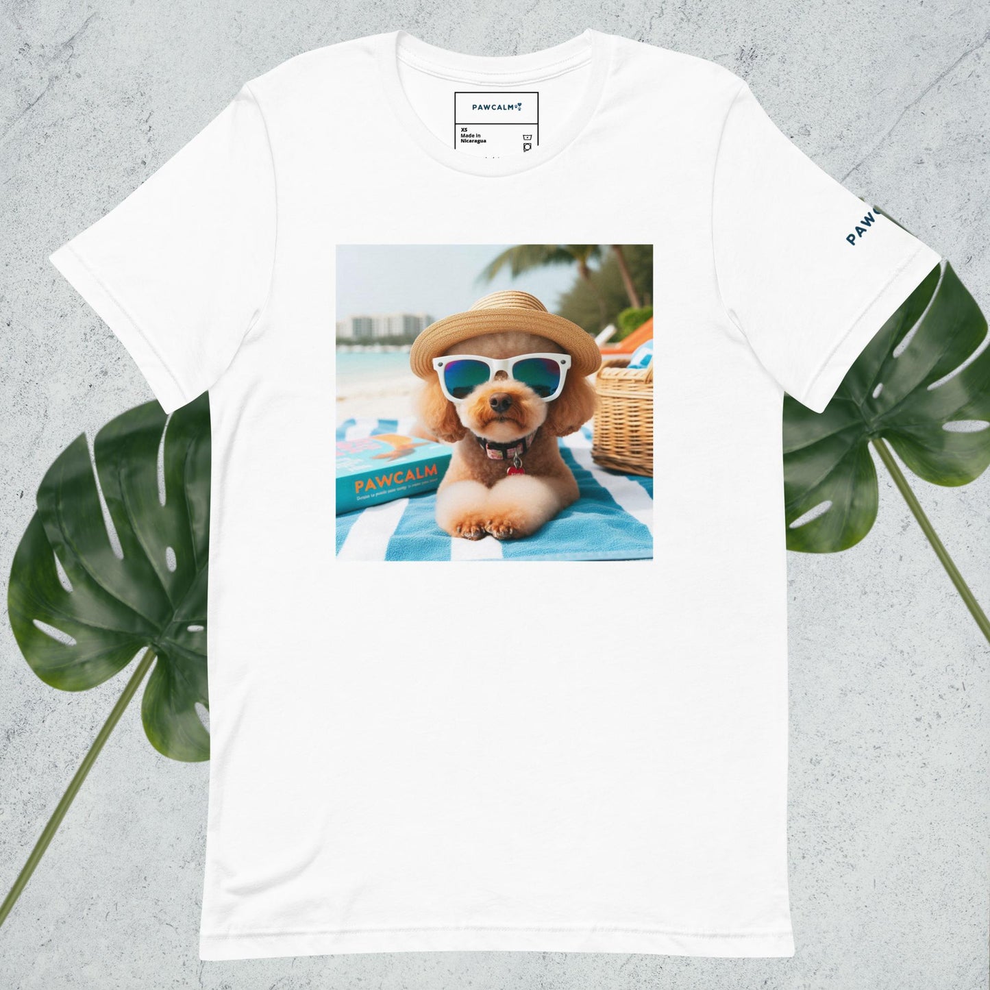 Poodle beach Unisex t-shirt - Pawcalm