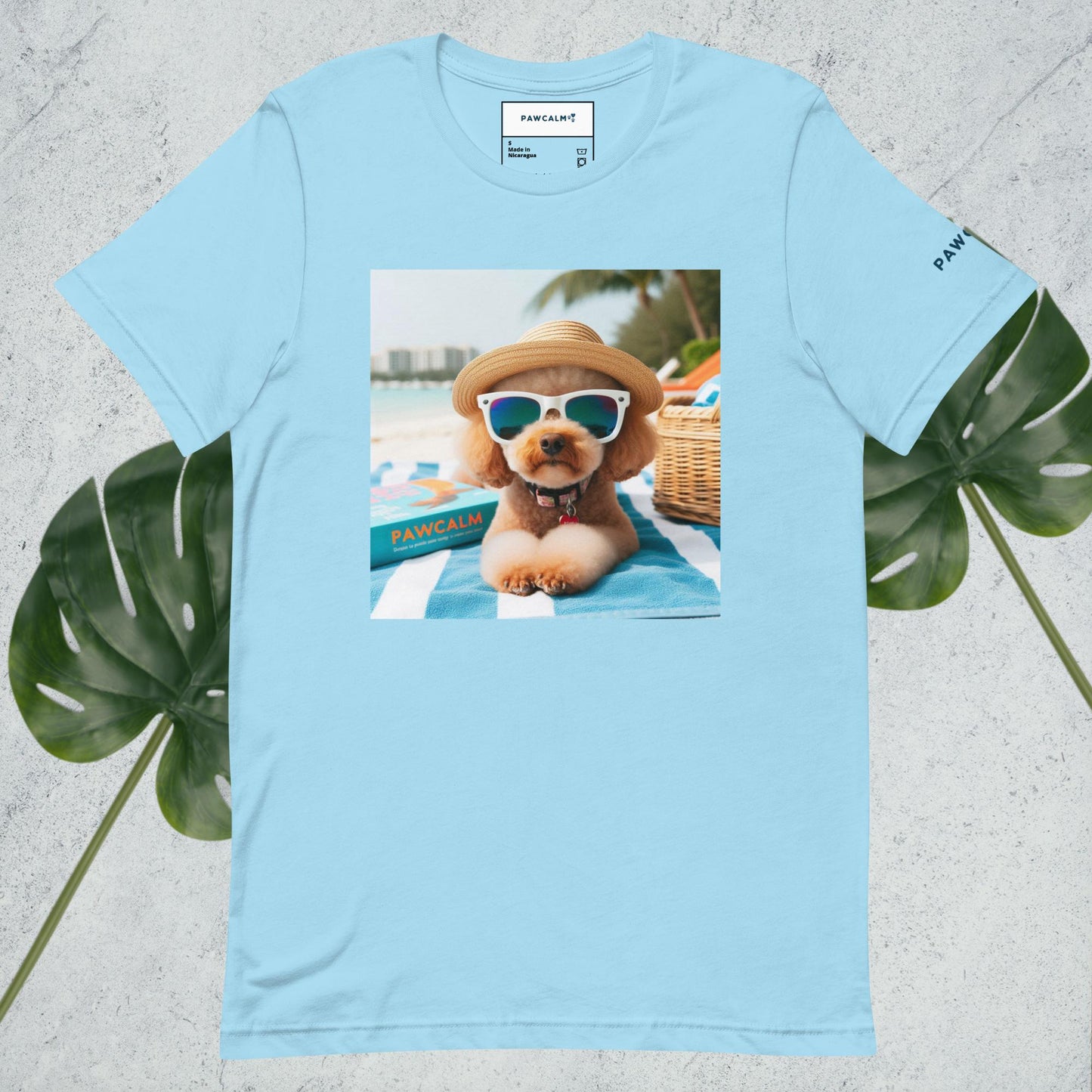 Poodle beach Unisex t-shirt - Pawcalm